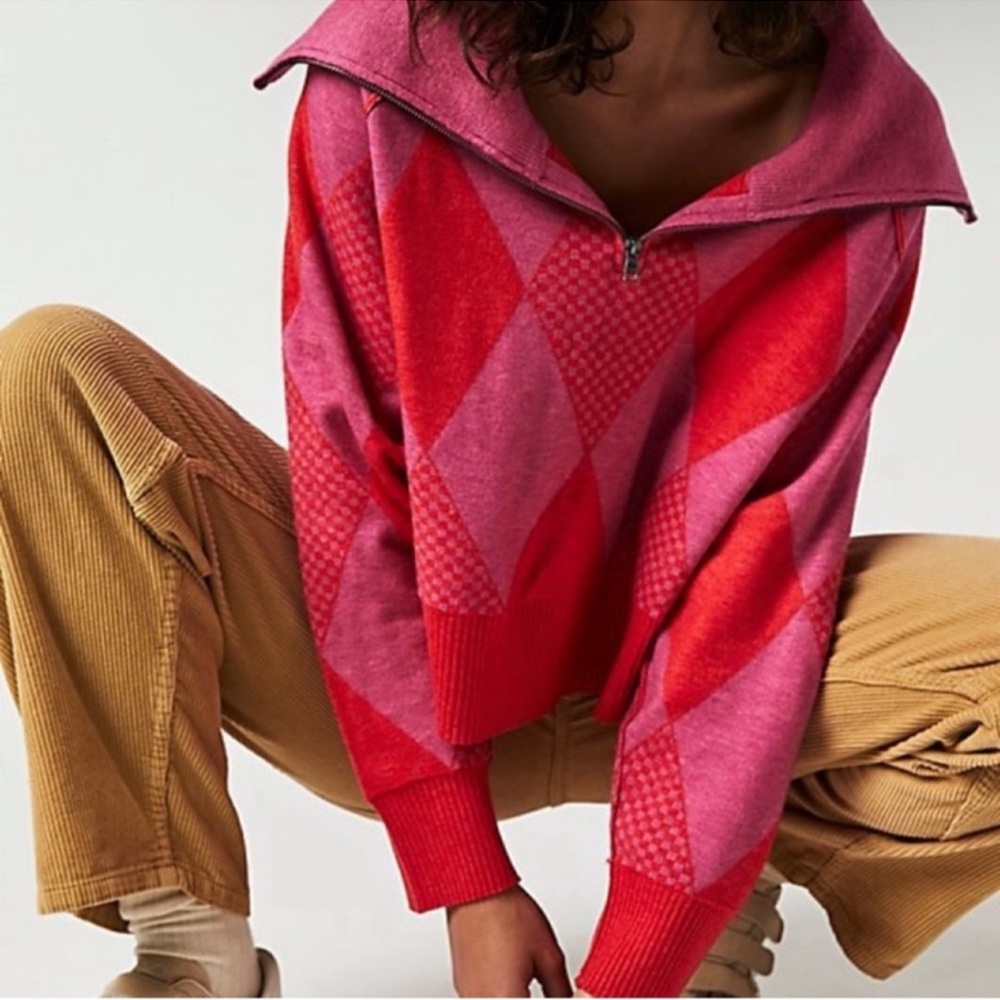 NWT Free People | Lucy 1/2 Zip Pullover Sweater | XS